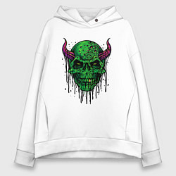 Женское худи оверсайз Череп демон