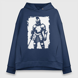 Женское худи оверсайз Рыцарь с мечом