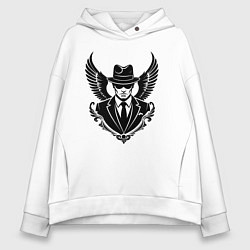 Женское худи оверсайз Крылатый мафиозник