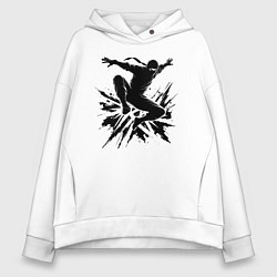 Женское худи оверсайз Ниндзя в прыжке