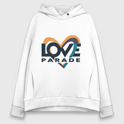 Женское худи оверсайз Логотип Love Parade