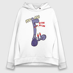 Женское худи оверсайз Лось штангист