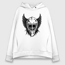 Женское худи оверсайз Крылатая хоккейная маска