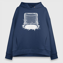 Женское худи оверсайз Хоккейная рамка