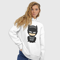 Толстовка оверсайз женская Batman baby, цвет: белый — фото 2