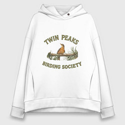 Женское худи оверсайз Twin Peaks birding society