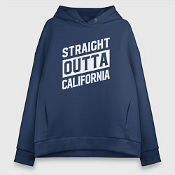 Женское худи оверсайз Прямиком из Калифорнии