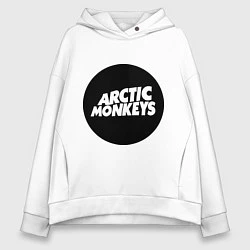 Толстовка оверсайз женская Arctic Monkeys Round, цвет: белый