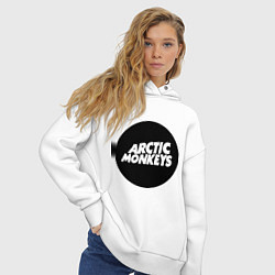 Толстовка оверсайз женская Arctic Monkeys Round, цвет: белый — фото 2