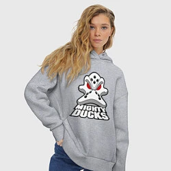 Толстовка оверсайз женская HC Anaheim Ducks, цвет: меланж — фото 2