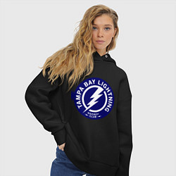 Толстовка оверсайз женская HC Tampa Bay Lightning, цвет: черный — фото 2