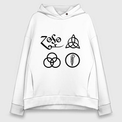 Женское худи оверсайз Led Zeppelin: symbols
