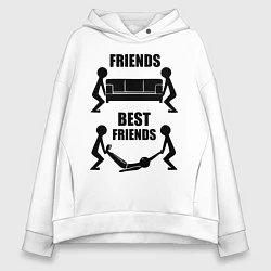 Женское худи оверсайз Best friends