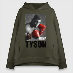 Толстовка оверсайз женская Mike Tyson, цвет: хаки