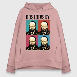 Толстовка оверсайз женская Dostoevsky, цвет: пыльно-розовый
