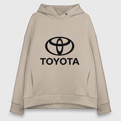 Толстовка оверсайз женская Toyota Logo, цвет: миндальный