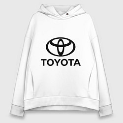 Толстовка оверсайз женская Toyota Logo, цвет: белый