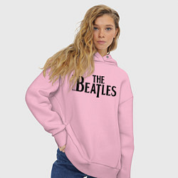 Толстовка оверсайз женская The Beatles, цвет: светло-розовый — фото 2