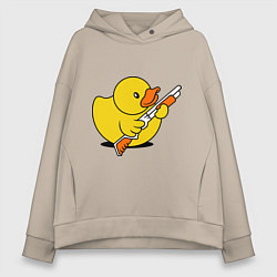 Женское худи оверсайз Утенок с ружъем