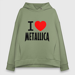 Женское худи оверсайз I love Metallica