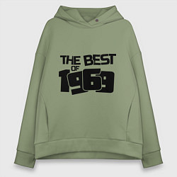 Толстовка оверсайз женская The best of 1969, цвет: авокадо