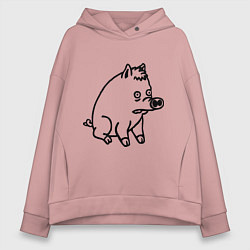Женское худи оверсайз Pig