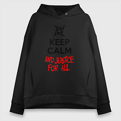 Женское худи оверсайз Keep Calm & Justice For All