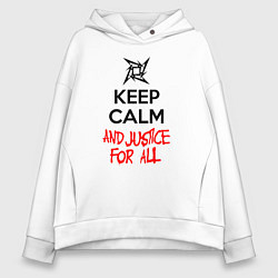 Женское худи оверсайз Keep Calm & Justice For All