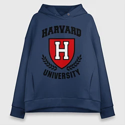 Толстовка оверсайз женская Harvard University, цвет: тёмно-синий