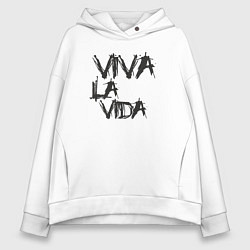 Толстовка оверсайз женская Viva La Vida цвета белый — фото 1
