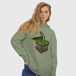 Толстовка оверсайз женская Minecraft Grabber, цвет: авокадо — фото 2