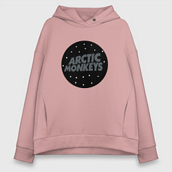 Толстовка оверсайз женская Arctic Monkeys: Black, цвет: пыльно-розовый