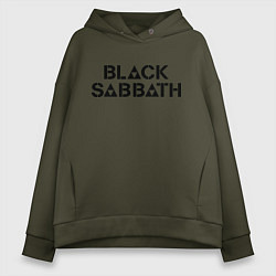 Толстовка оверсайз женская Black Sabbath, цвет: хаки