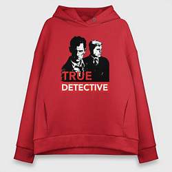 Толстовка оверсайз женская True Detective, цвет: красный