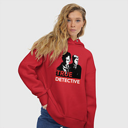 Толстовка оверсайз женская True Detective цвета красный — фото 2