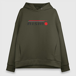 Толстовка оверсайз женская Nismo, цвет: хаки