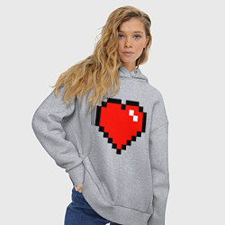 Толстовка оверсайз женская Minecraft Lover, цвет: меланж — фото 2