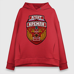 Толстовка оверсайз женская Агент Кремля, цвет: красный