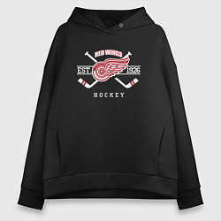 Женское худи оверсайз Detroit Red Wings: Est.1926