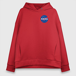 Толстовка оверсайз женская NASA, цвет: красный