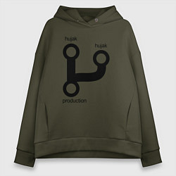 Женское худи оверсайз Раз, два и в продакшн