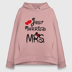 Женское худи оверсайз Just married Mrs