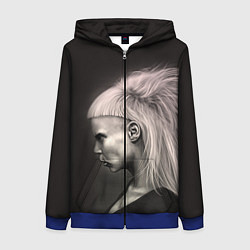 Толстовка на молнии женская Die Antwoord GIrl, цвет: 3D-синий