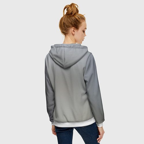 Женская толстовка на молнии Милый волк / 3D-Белый – фото 4