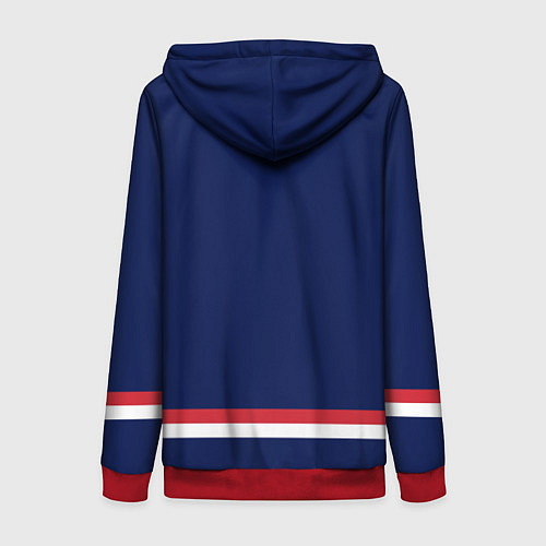 Женская толстовка на молнии Columbus Blue Jackets / 3D-Красный – фото 2