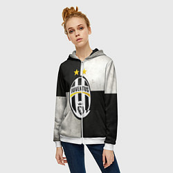 Толстовка на молнии женская Juventus FC, цвет: 3D-белый — фото 2