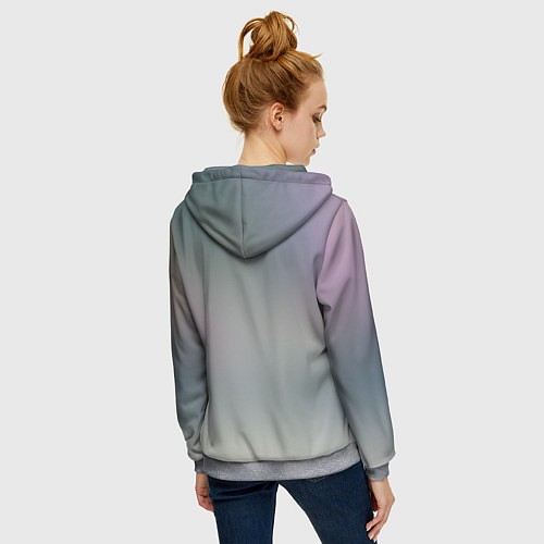 Женская толстовка на молнии Хипстер / 3D-Меланж – фото 4