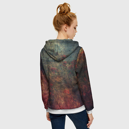 Женская толстовка на молнии Металлические краски / 3D-Белый – фото 4