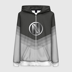 Толстовка на молнии женская EnVyUs Uniform, цвет: 3D-белый