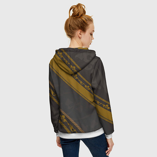 Женская толстовка на молнии Cs:go - Knight m4a1-s style 2022 / 3D-Белый – фото 4